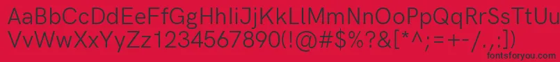 HkgroteskRegularlegacy Font – Black Fonts on Red Background