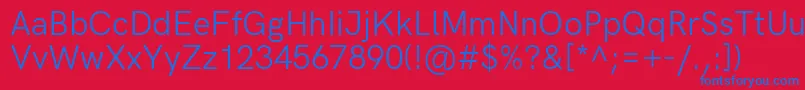 HkgroteskRegularlegacy Font – Blue Fonts on Red Background