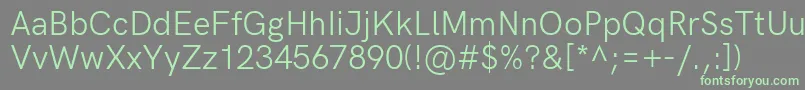 HkgroteskRegularlegacy Font – Green Fonts on Gray Background