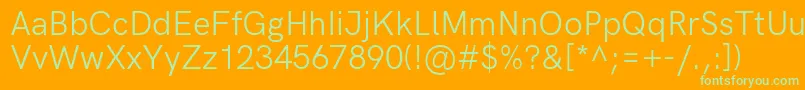 HkgroteskRegularlegacy Font – Green Fonts on Orange Background