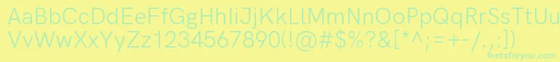 HkgroteskRegularlegacy Font – Green Fonts on Yellow Background
