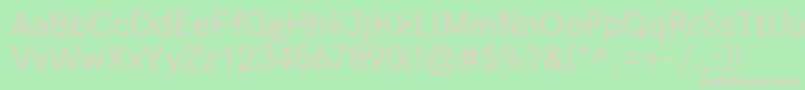 HkgroteskRegularlegacy Font – Pink Fonts on Green Background