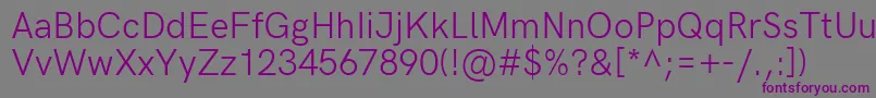 HkgroteskRegularlegacy Font – Purple Fonts on Gray Background