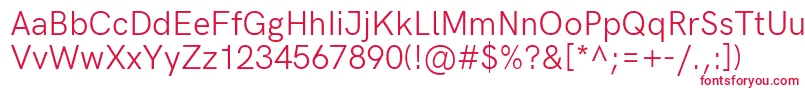 HkgroteskRegularlegacy Font – Red Fonts on White Background