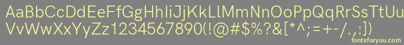 HkgroteskRegularlegacy Font – Yellow Fonts on Gray Background