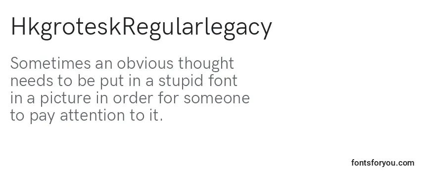 HkgroteskRegularlegacy Font