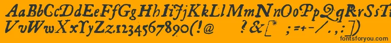 Georgitalic Font – Black Fonts on Orange Background