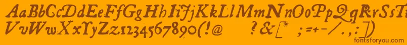 Georgitalic Font – Brown Fonts on Orange Background