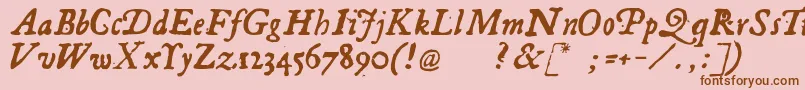 Georgitalic Font – Brown Fonts on Pink Background