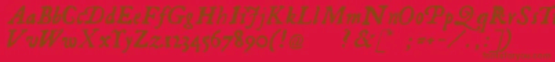 Georgitalic Font – Brown Fonts on Red Background