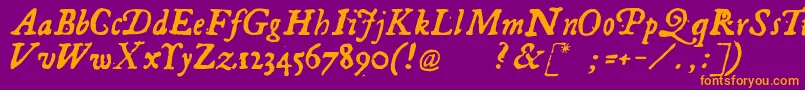 Шрифт Georgitalic – оранжевые шрифты на фиолетовом фоне