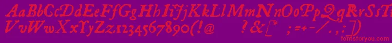 Шрифт Georgitalic – красные шрифты на фиолетовом фоне