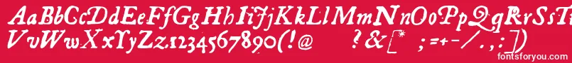 Georgitalic Font – White Fonts on Red Background