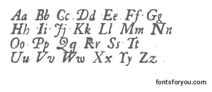 Überblick über die Schriftart Georgitalic