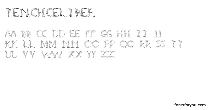 Czcionka Tenchceliber – alfabet, cyfry, specjalne znaki