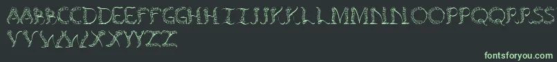 Tenchceliber-fontti – vihreät fontit mustalla taustalla