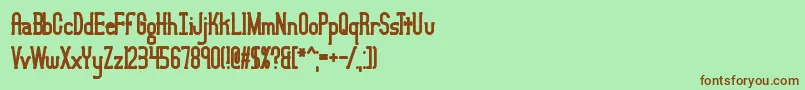 Czcionka LucidTypeBBrk – brązowe czcionki na zielonym tle