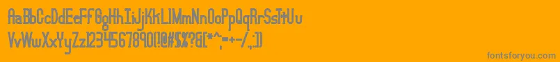 LucidTypeBBrk-Schriftart – Graue Schriften auf orangefarbenem Hintergrund