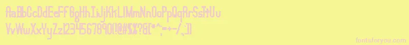 LucidTypeBBrk Font – Pink Fonts on Yellow Background