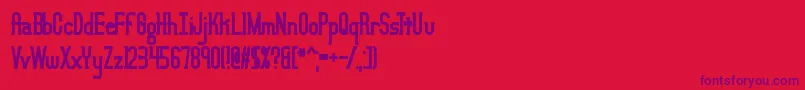 LucidTypeBBrk Font – Purple Fonts on Red Background