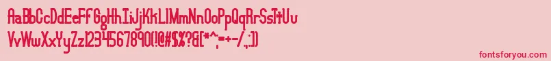LucidTypeBBrk-Schriftart – Rote Schriften auf rosa Hintergrund