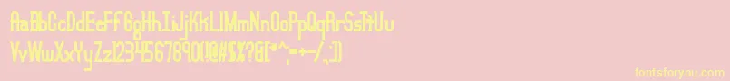 LucidTypeBBrk Font – Yellow Fonts on Pink Background