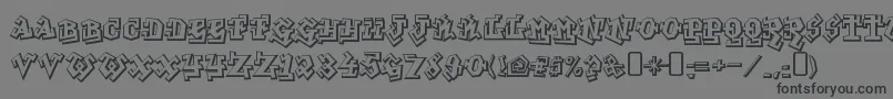 GraffititreatRegular Font – Black Fonts on Gray Background