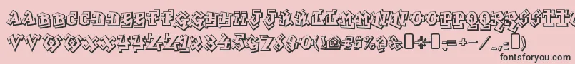 GraffititreatRegular Font – Black Fonts on Pink Background