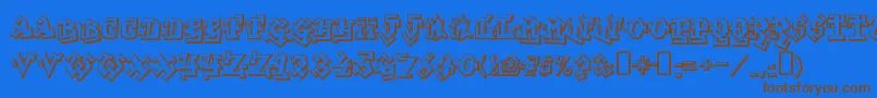 GraffititreatRegular Font – Brown Fonts on Blue Background