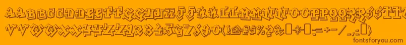 GraffititreatRegular Font – Brown Fonts on Orange Background