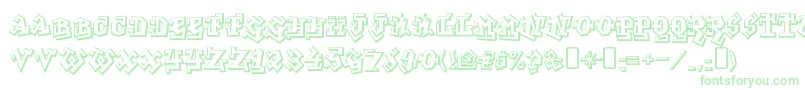 GraffititreatRegular Font – Green Fonts on White Background