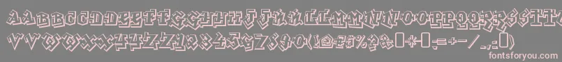 GraffititreatRegular Font – Pink Fonts on Gray Background