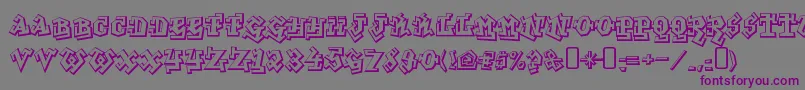 Шрифт GraffititreatRegular – фиолетовые шрифты на сером фоне