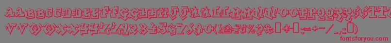 フォントGraffititreatRegular – 赤い文字の灰色の背景