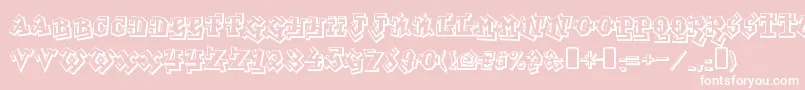GraffititreatRegular Font – White Fonts on Pink Background