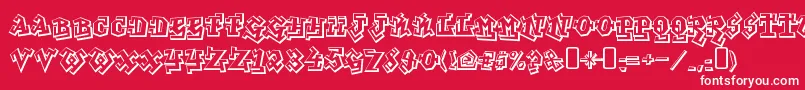GraffititreatRegular Font – White Fonts on Red Background