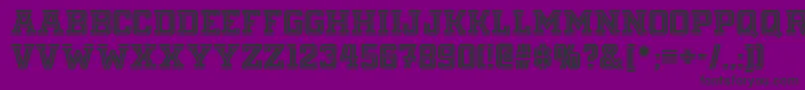 Fargo Font – Black Fonts on Purple Background