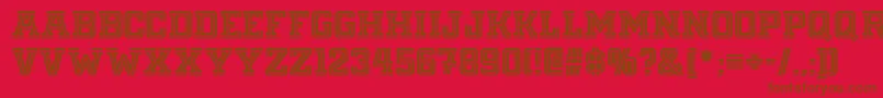 Fargo Font – Brown Fonts on Red Background