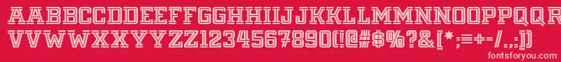 Шрифт Fargo – розовые шрифты на красном фоне