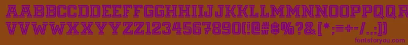 Fargo Font – Purple Fonts on Brown Background