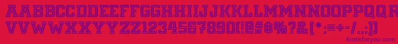 Fargo Font – Purple Fonts on Red Background