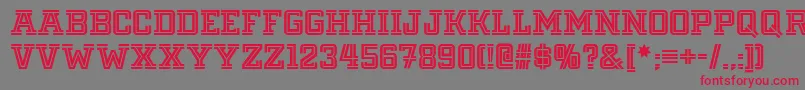 Fargo Font – Red Fonts on Gray Background
