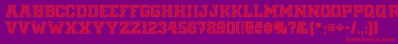 Fargo Font – Red Fonts on Purple Background