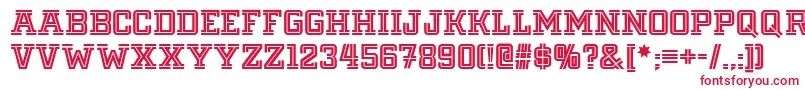 Fargo Font – Red Fonts on White Background