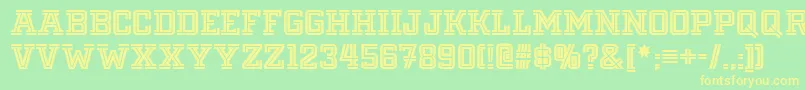 Fargo Font – Yellow Fonts on Green Background