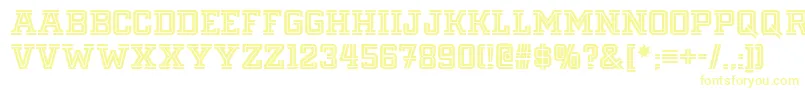 Шрифт Fargo – жёлтые шрифты на белом фоне