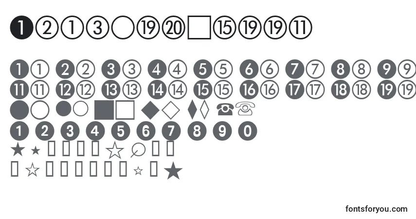 Schriftart Abacustwossk – Alphabet, Zahlen, spezielle Symbole