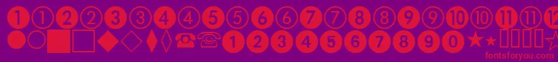 Abacustwossk Font – Red Fonts on Purple Background