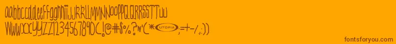 fuente Nervetonic – Fuentes Marrones Sobre Fondo Naranja