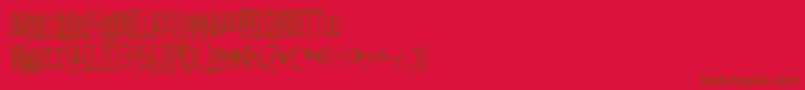 Nervetonic Font – Brown Fonts on Red Background